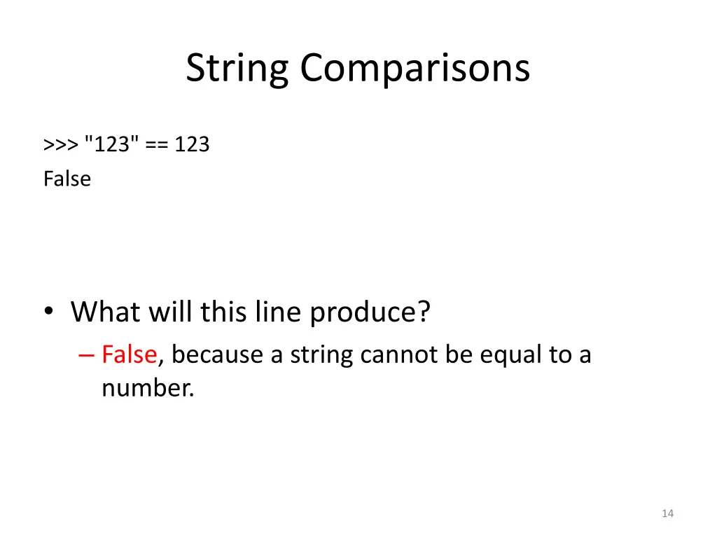 string comparisons 4