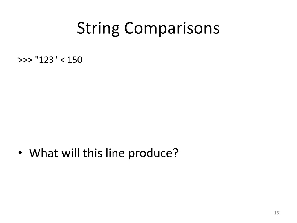 string comparisons 5