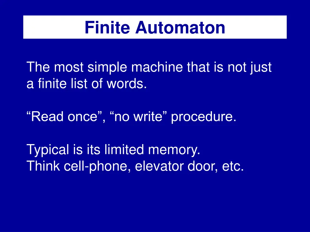 finite automaton
