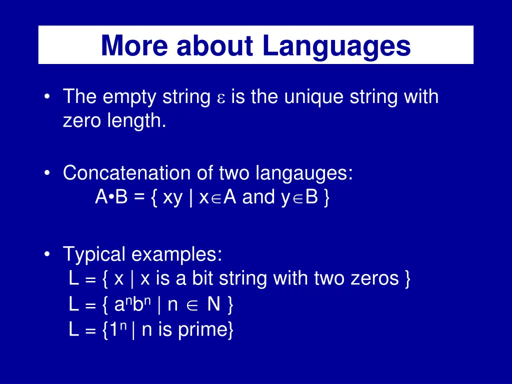 more about languages