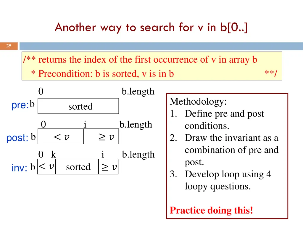another way to search for v in b 0