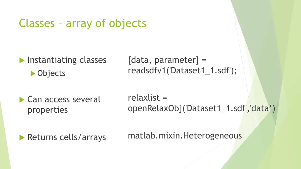 classes array of objects