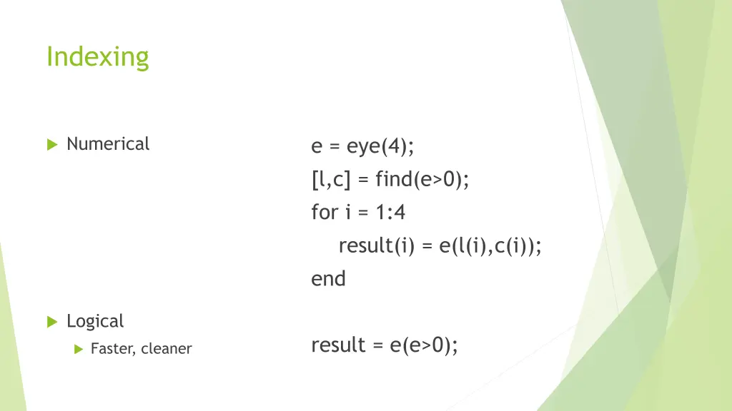 indexing