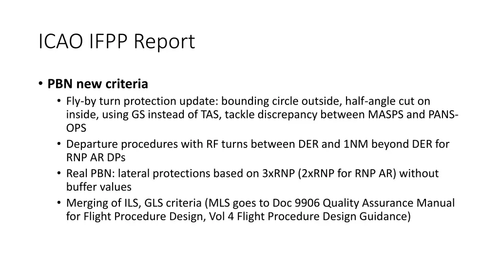 icao ifpp report 3