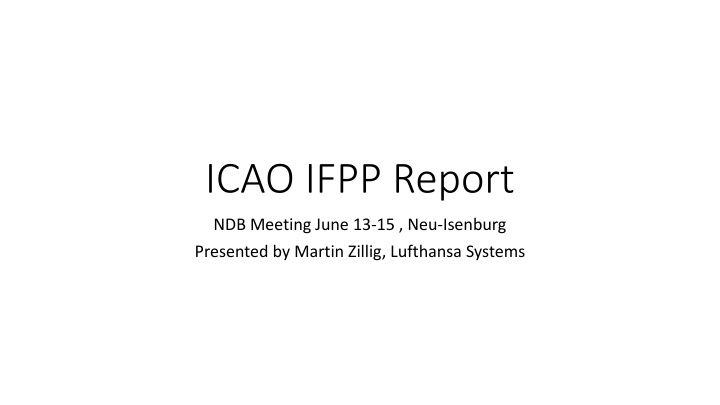 icao ifpp report