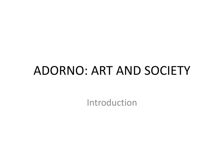 adorno art and society