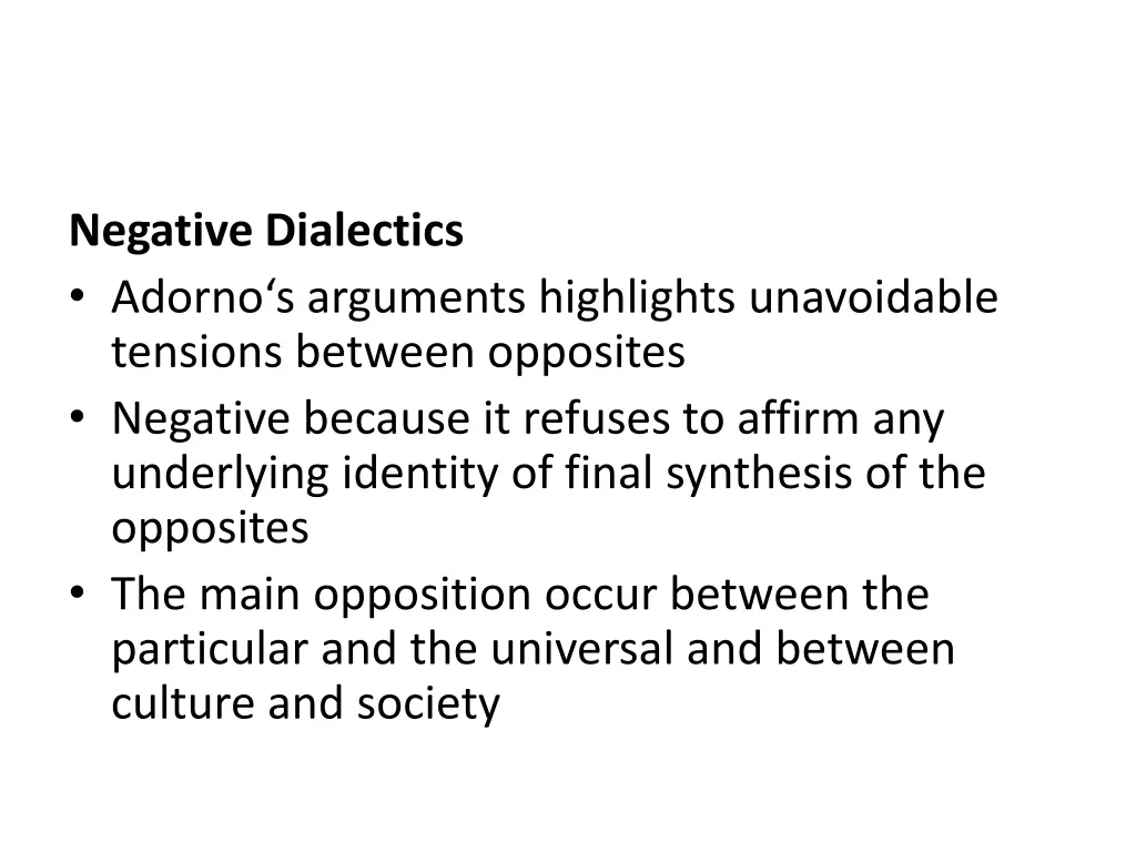 negative dialectics adorno s arguments highlights