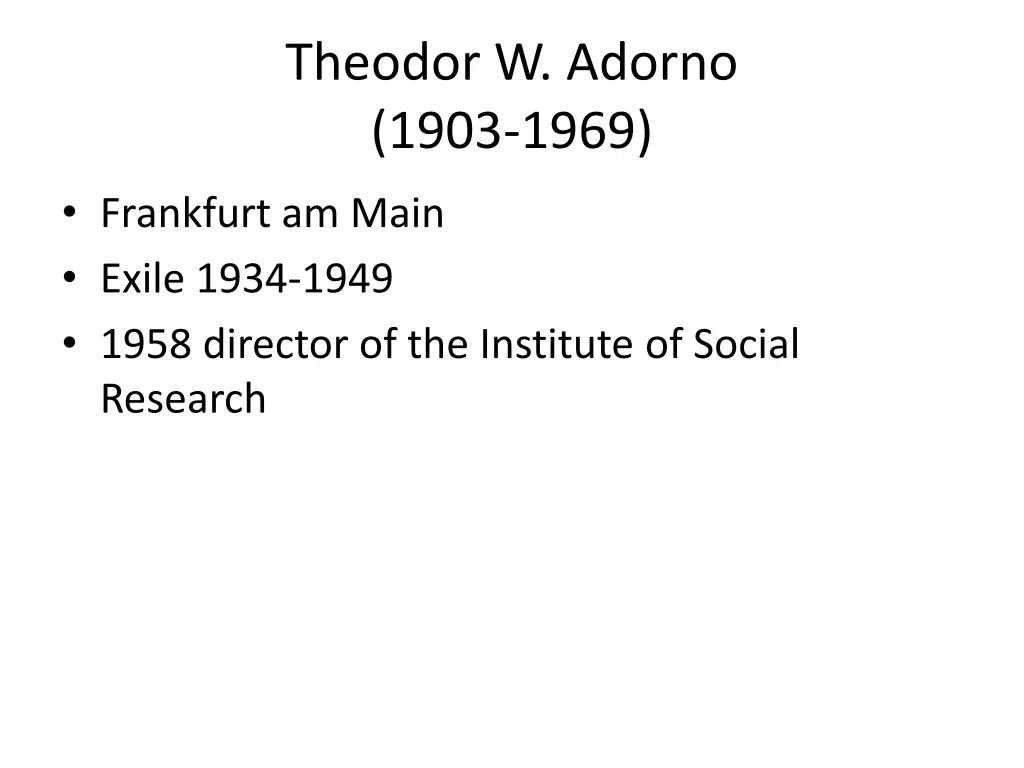 theodor w adorno 1903 1969
