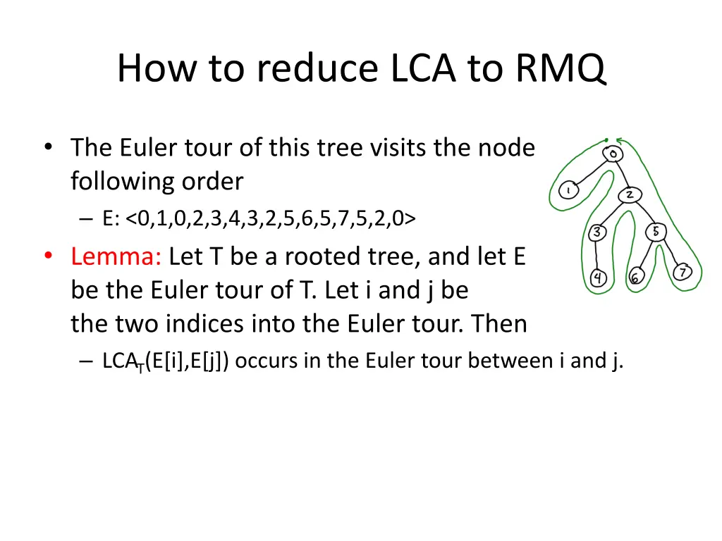 how to reduce lca to rmq 1