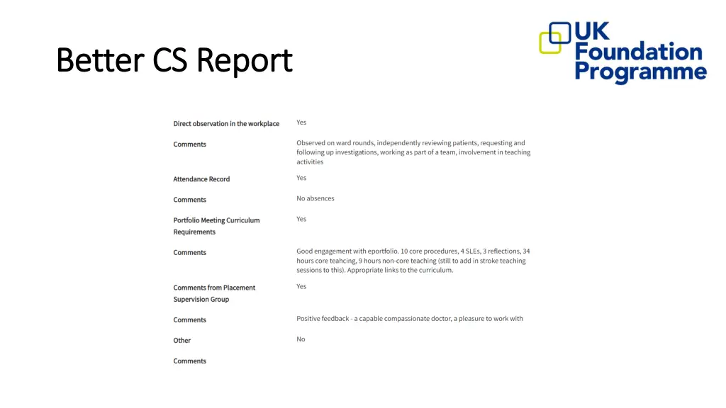 better cs report better cs report