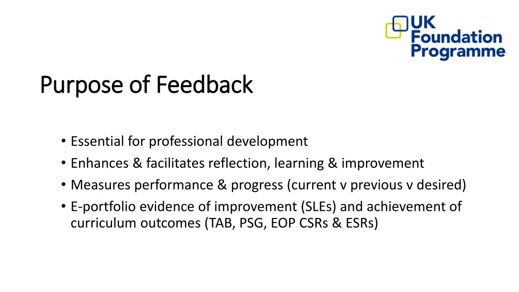 purpose of feedback purpose of feedback