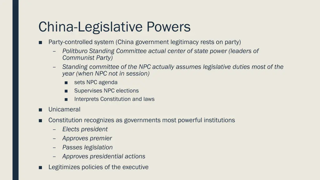 china legislative powers party controlled system