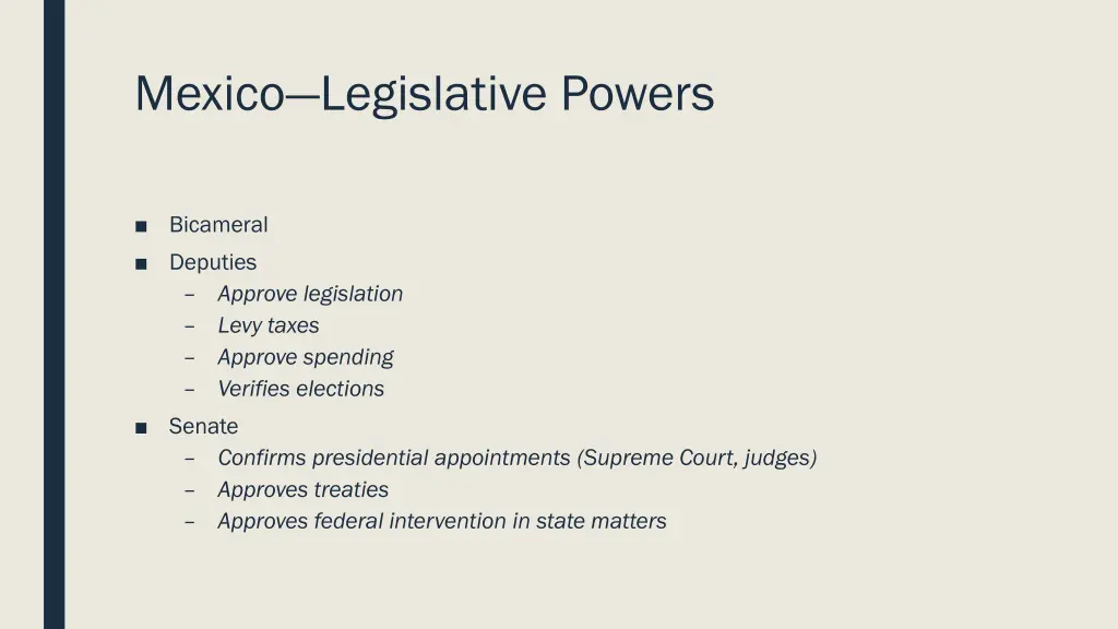 mexico legislative powers