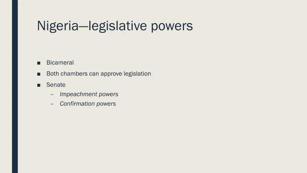 nigeria legislative powers