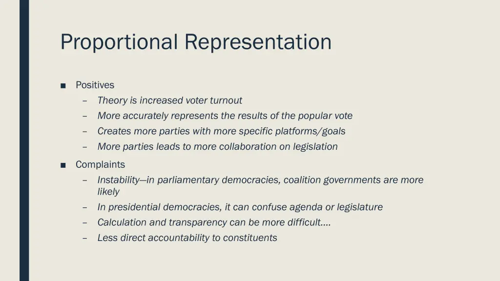 proportional representation 1