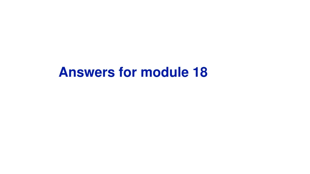 answers for module 18