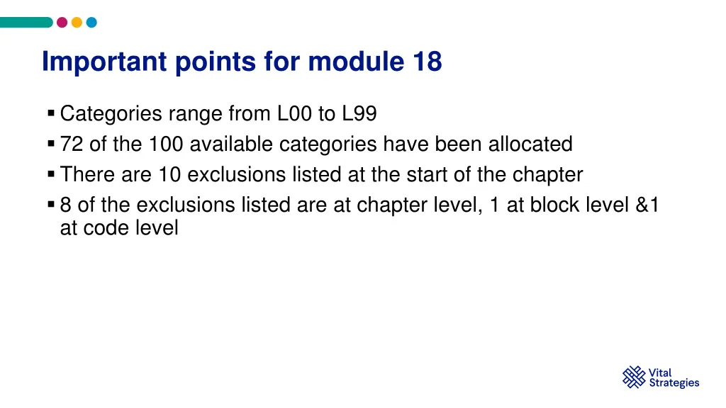 important points for module 18