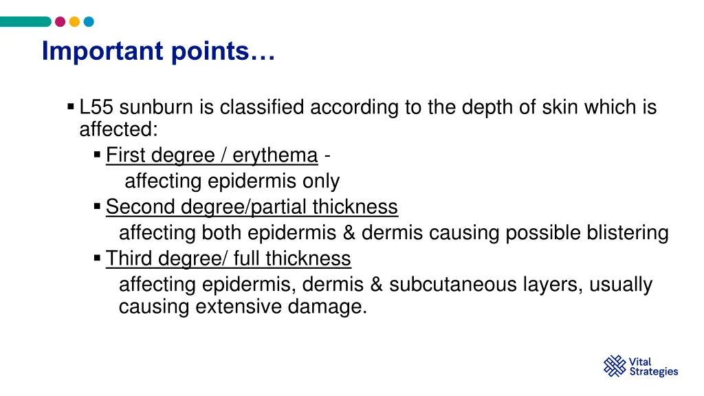important points