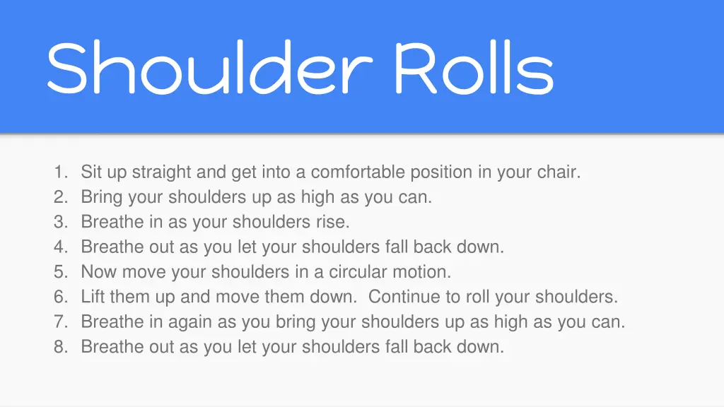 shoulder rolls