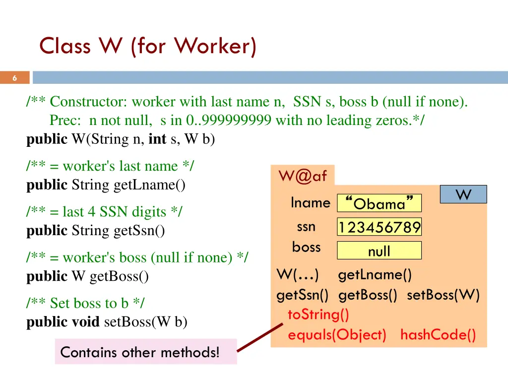 class w for worker