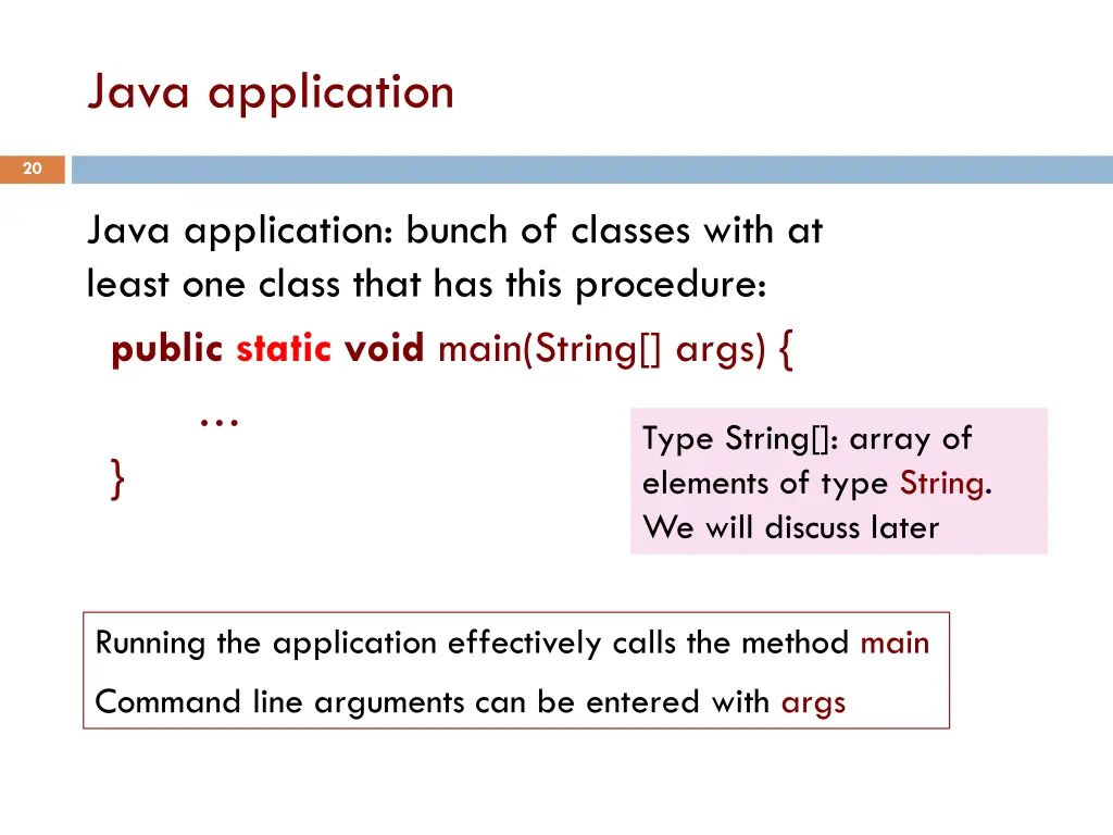 java application