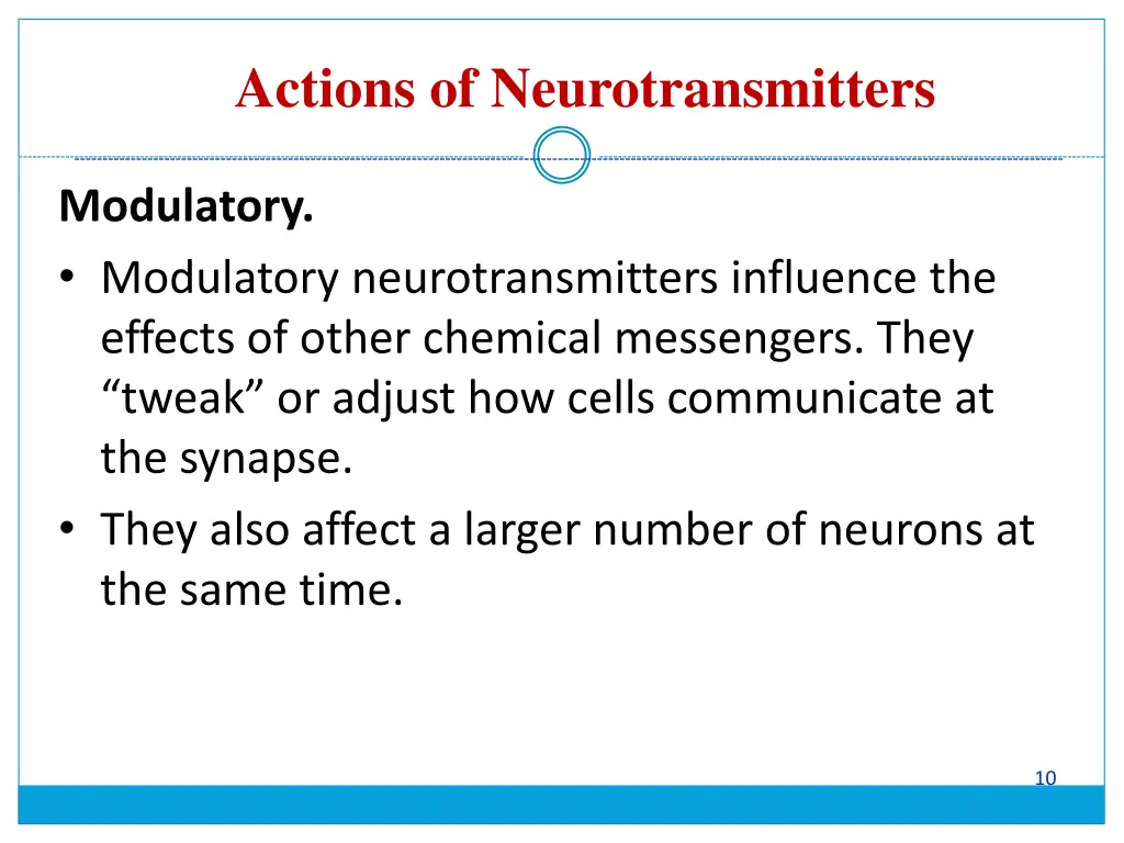 actions of neurotransmitters 2