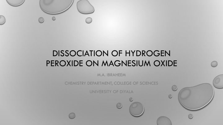 dissociation of hydrogen peroxide on magnesium