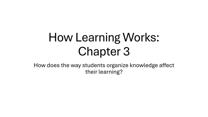 how learning works chapter 3 how does