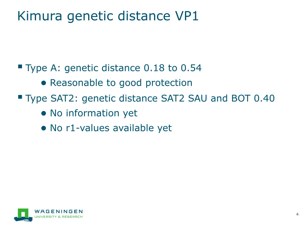 kimura genetic distance vp1