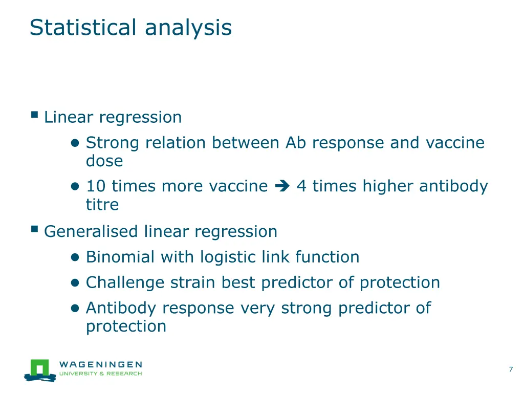 statistical analysis