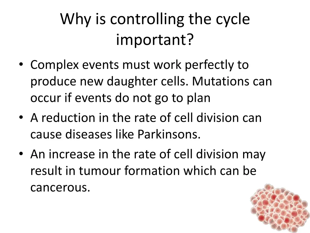 why is controlling the cycle important
