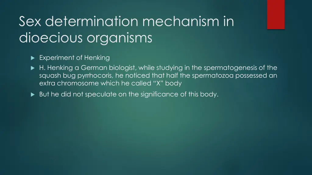 sex determination mechanism in dioecious organisms