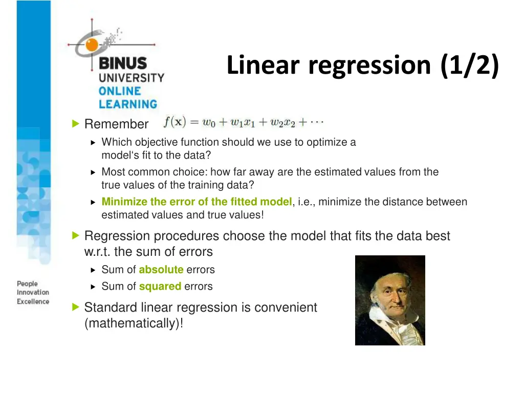 linear regression 1 2