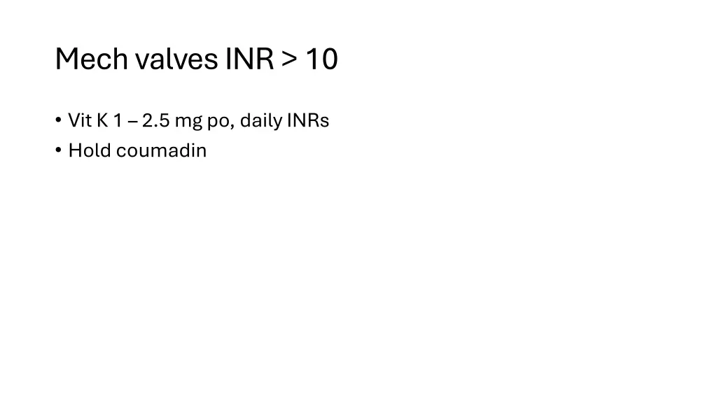 mech valves inr 10