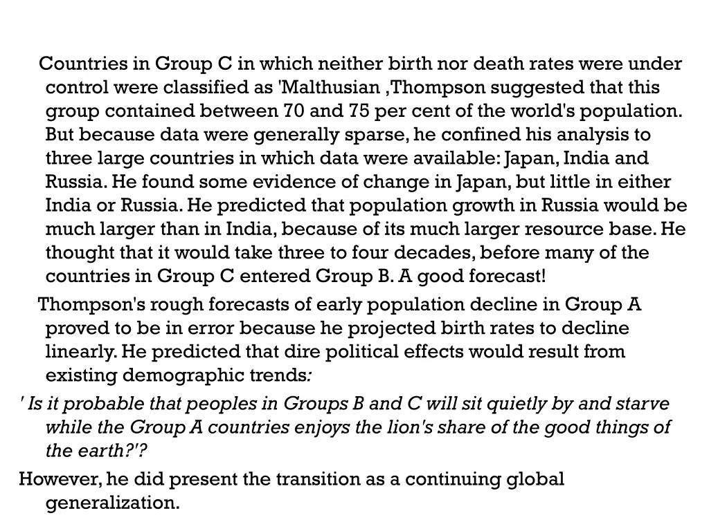 countries in group c in which neither birth
