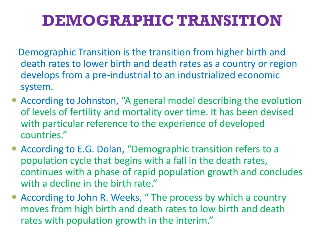 demographic transition