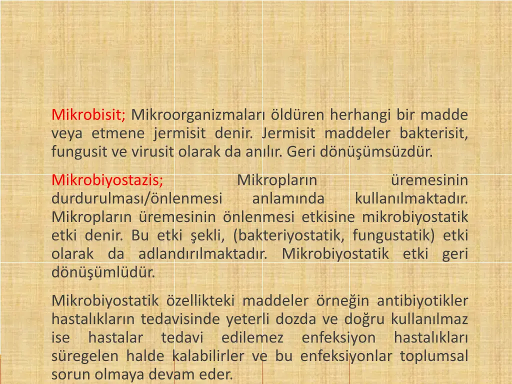 mikrobisit mikroorganizmalar ld ren herhangi