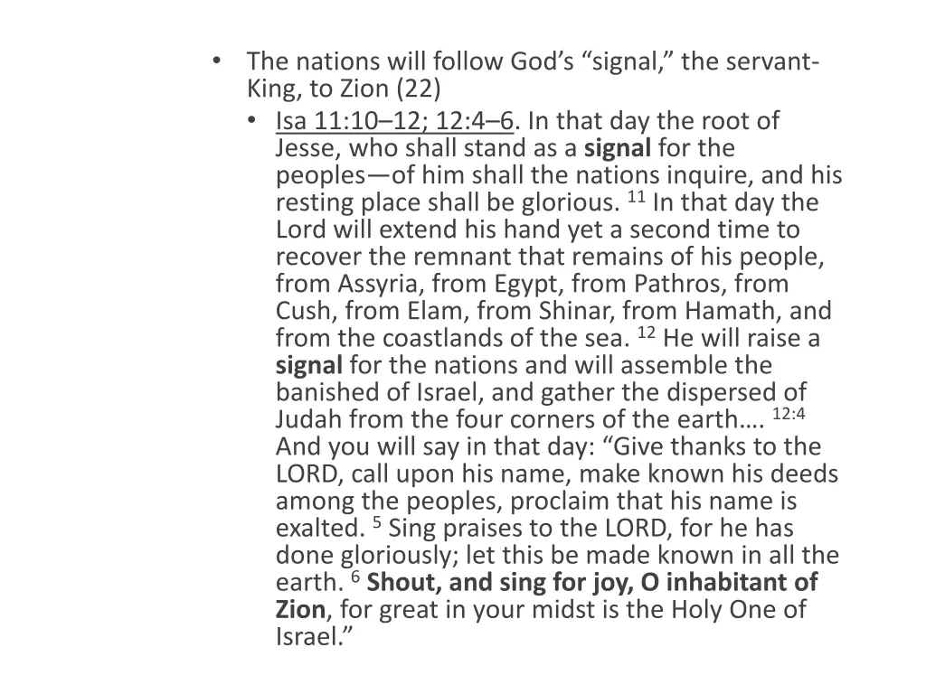 the nations will follow god s signal the servant