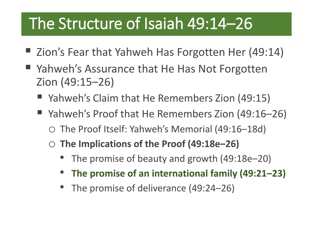 the structure of isaiah 49 14 the structure