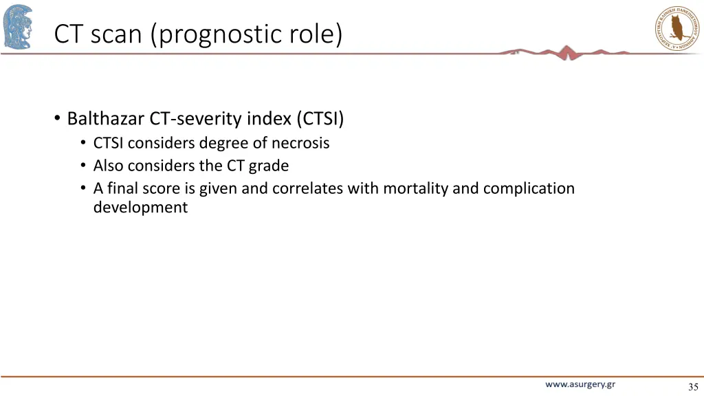 ct scan prognostic role