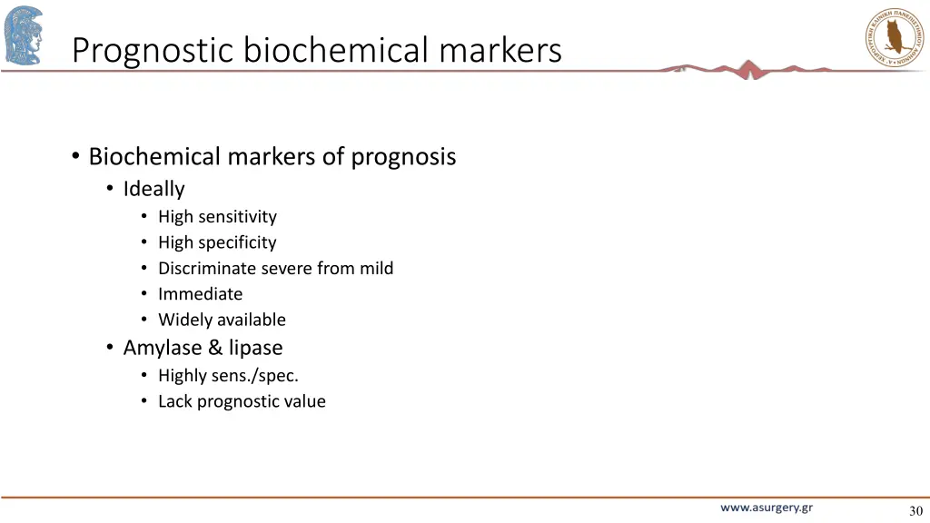 prognostic biochemical markers