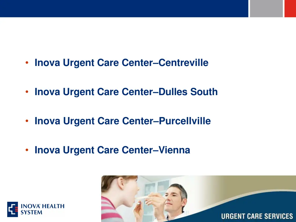 inova urgent care center centreville
