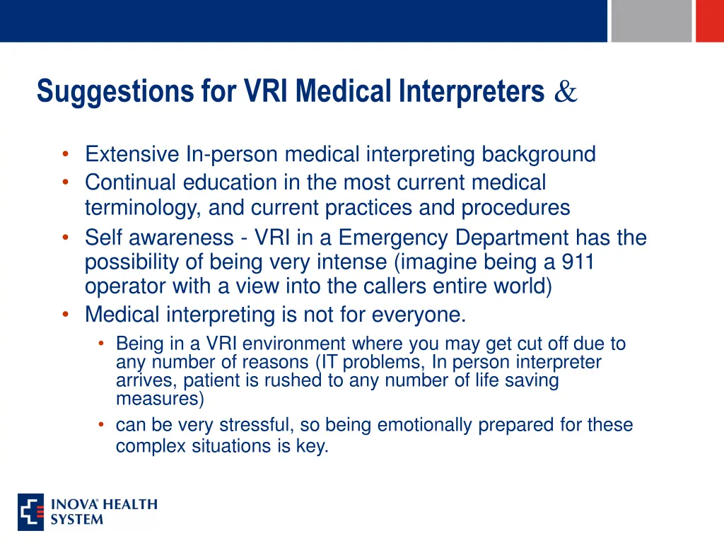suggestions for vri medical interpreters