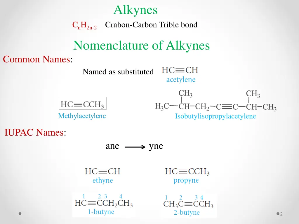 alkynes