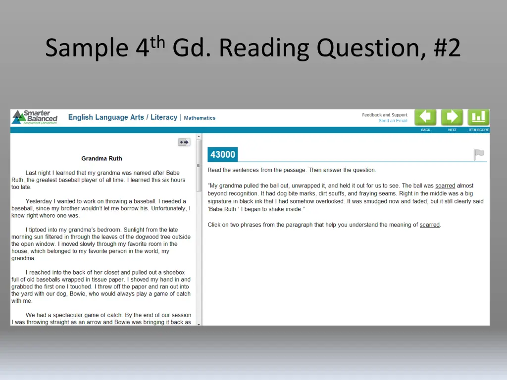sample 4 th gd reading question 2