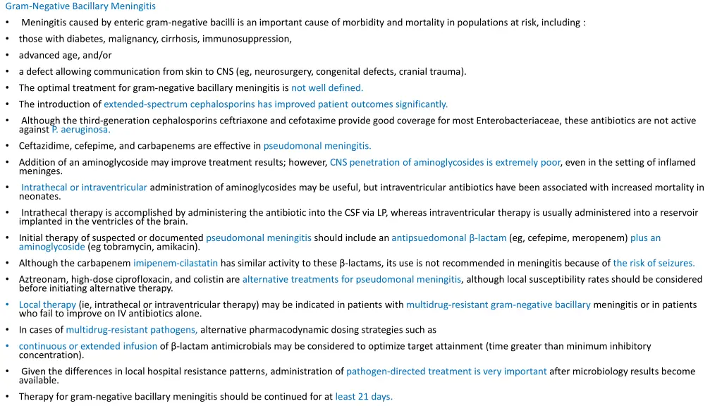 gram negative bacillary meningitis meningitis