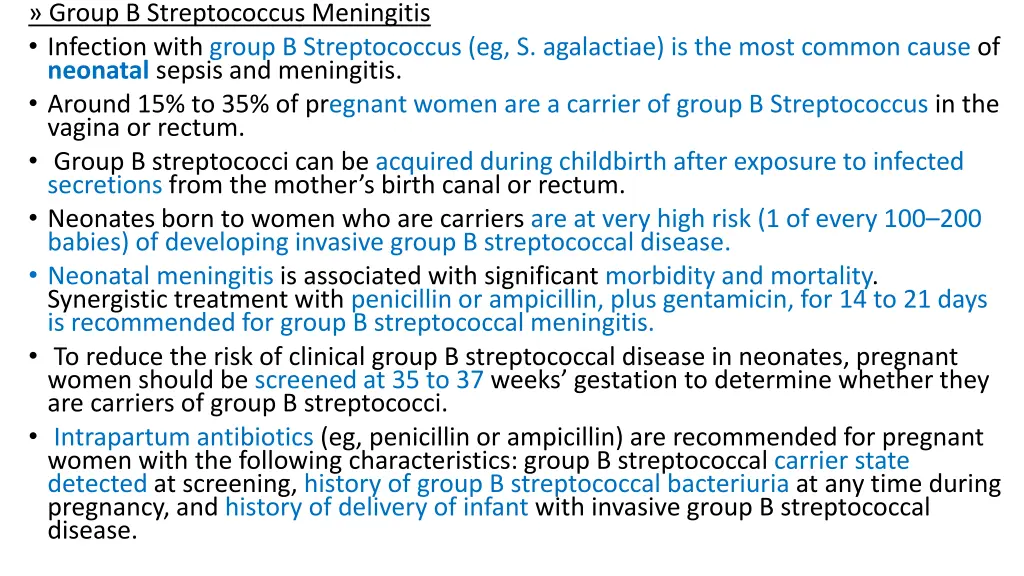 group b streptococcus meningitis infection with