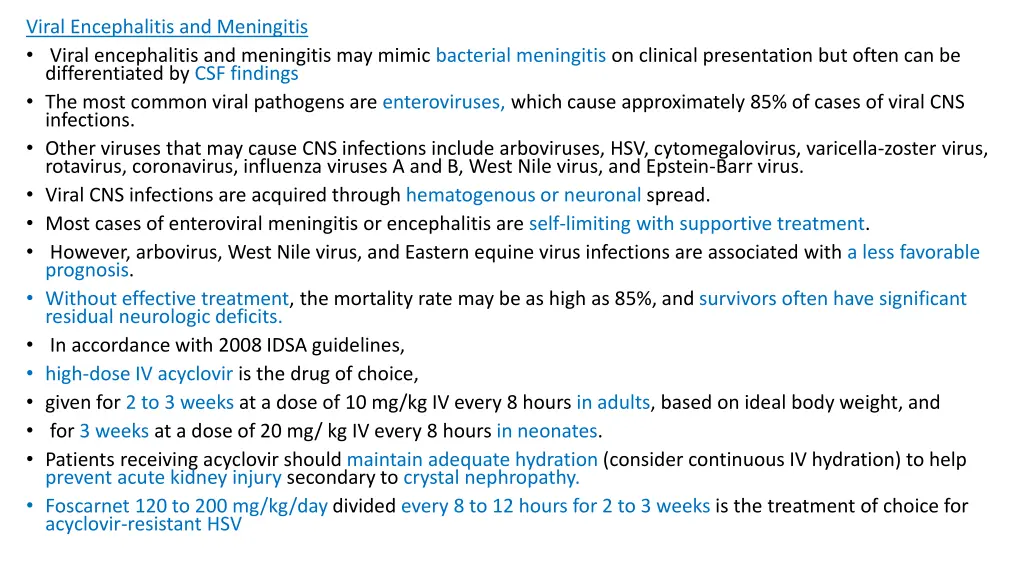 viral encephalitis and meningitis viral
