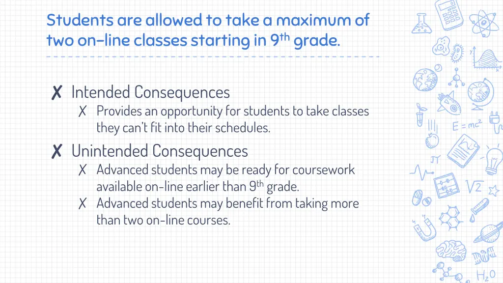 students are allowed to take a maximum
