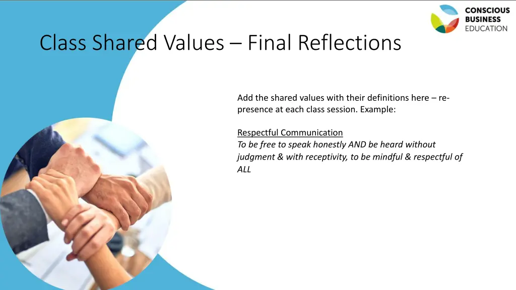 class shared values final reflections